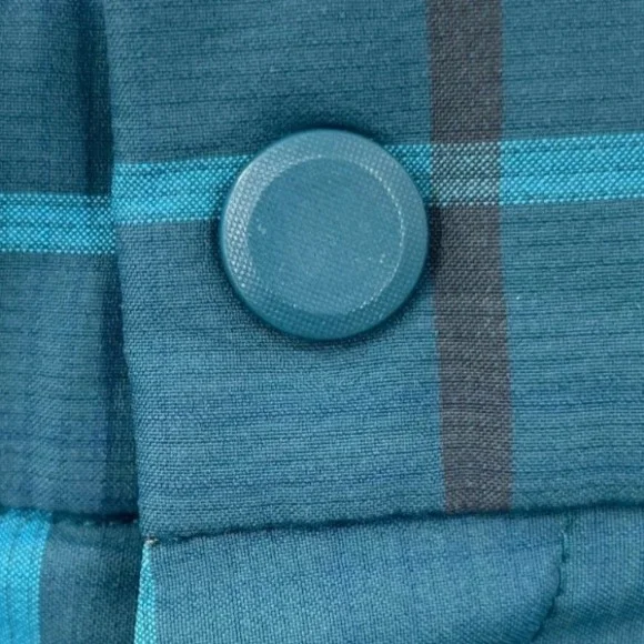 Nike Golf Shorts Men 34 Teal Blue Plaid Dri-FIT Tour Performance 509182-373 - Picture 7 of 8